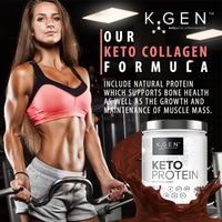 K GEN ketogenic enhancement K-GEN™ Keto Collagen Protein Powder Advanced Salted Caramel Powder with Multi Collagen Blend, Coconut MCT, Vitamin C + B6 Stevia | UK Made for Keto, Paleo & Primal | Free-from: Sugar & Gluten