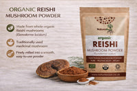 Natures Root Nature’s Root Organic Reishi Mushroom Powder 500g | 100% Fruiting Body | Finely Ground Whole Mushroom | Vegan • No Additives • Certified Organic