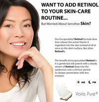 Voila Pure - RETINOL CREAM - Moisturizer - For Face & Neck - 2.5% Slow Release Retinol - Infused With Hyaluronic Acid & Vitamin E - Use Day & Night For Best Anti-Ageing & Acne Results - 1.7fl Oz
