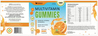 Generic Multivitamin Gummies - Vitamins for Adult and Children - Natural Orange Flavour Soft Chewable Gummy 11 Vitamins &Minerals for Health & Immune Support