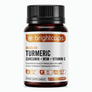 Brightcaps MSM (Methylsulfonylmethane) with Turmeric Full Spectrum Curcumin (95% Curcuminoids) & Vitamin C | Immune System & Health Support | Joint Care Support | 1000mg Sofgels