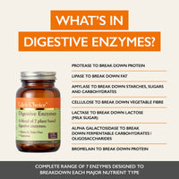 Udo's Choice Digestive Enzymes - 7 Plant Based Digestive Enzymes - Optimise The Absorption & Use of Nutrients - Vegetarian, Gluten Free & Dairy Free - 90 Vegecaps - One a Day