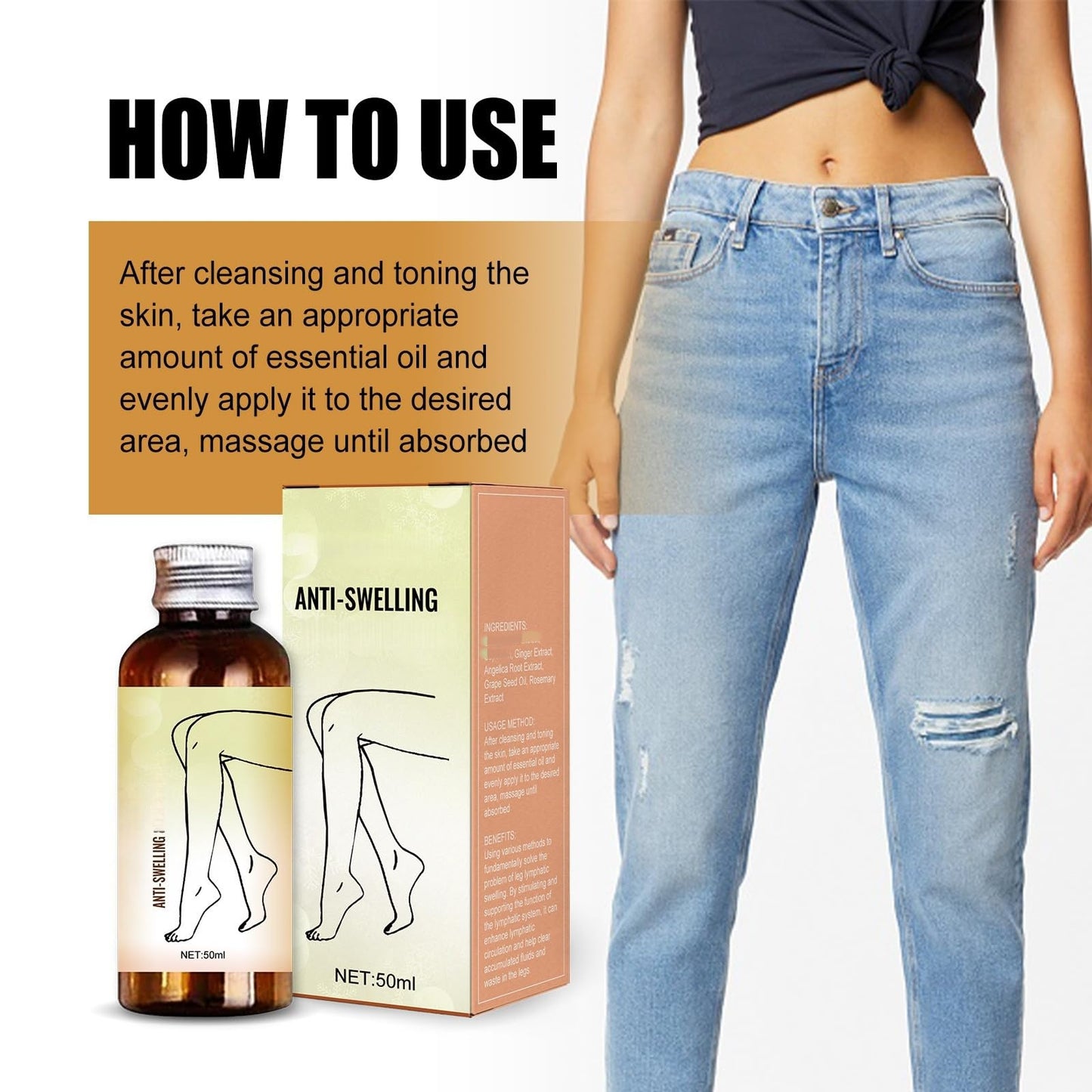 Massage Oil for Legs, Lymphatic Drainage Massage Oil,Massage Oi/l for Muscle Pa/in,Reduce Leg Swelling Naturally,M/assage Lotion,Skin O/il,Reduce Swelling in Feet and L/egs,M/assage O/il Muscle Relax