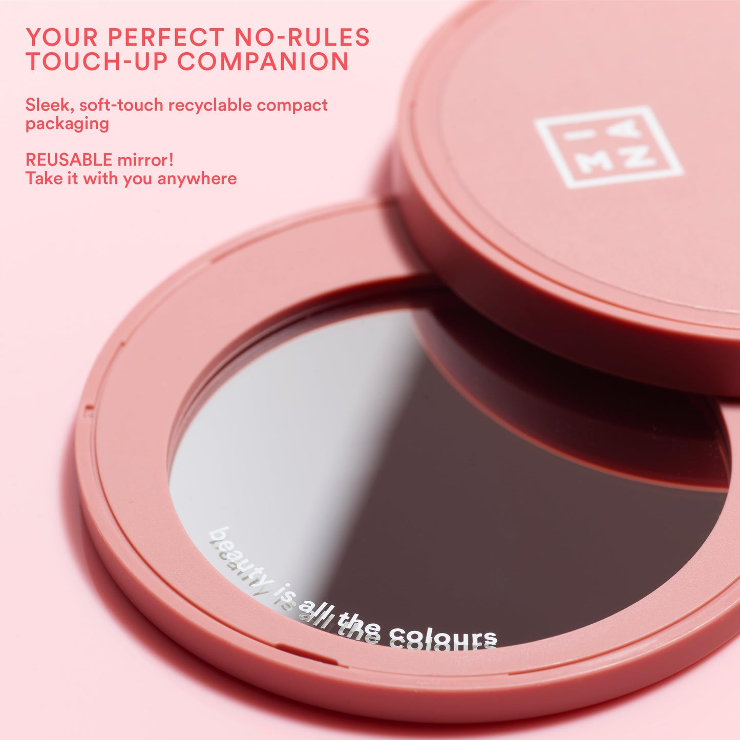 3INA MAKEUP - The No-Rules Powder 503 - Pink nude 3-in-1 Compact Powder with Hyaluronic Acid and Ceramides - Soft Formula
