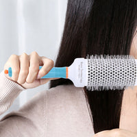 Smallterm Ceramic Ionic Round Hair Brush Barrel Hairdressing Hair Salon Styling Barrel Curling Brush Tool Set（19mm 25mm 32mm 45mm 53mm） (Blue)