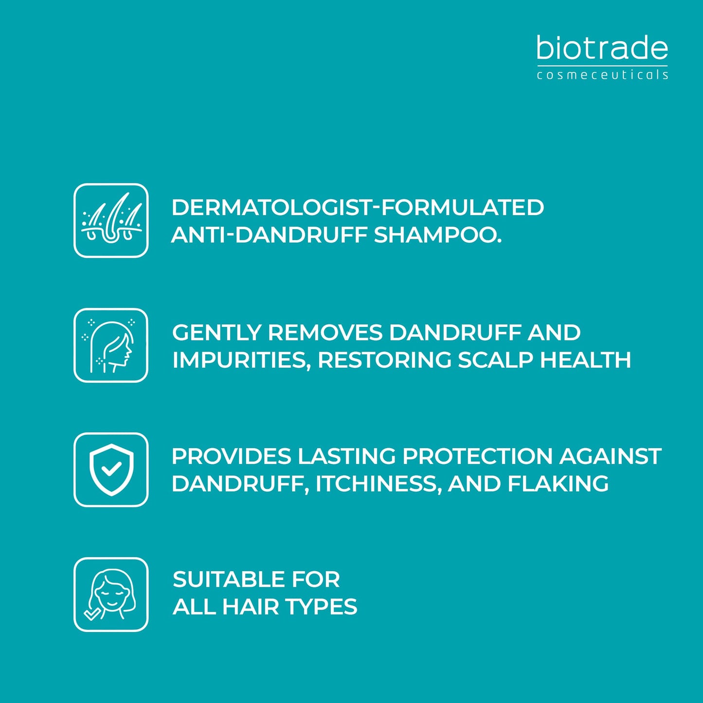 Biotrade sebomax Biotrade Sebomax Control Anti-Dandruff Shampoo with Undecylenic Acid – Anti-Itch Shampoo that Soothes Irritated Scalp and Removes Dandruff & Impurities – 200 ml
