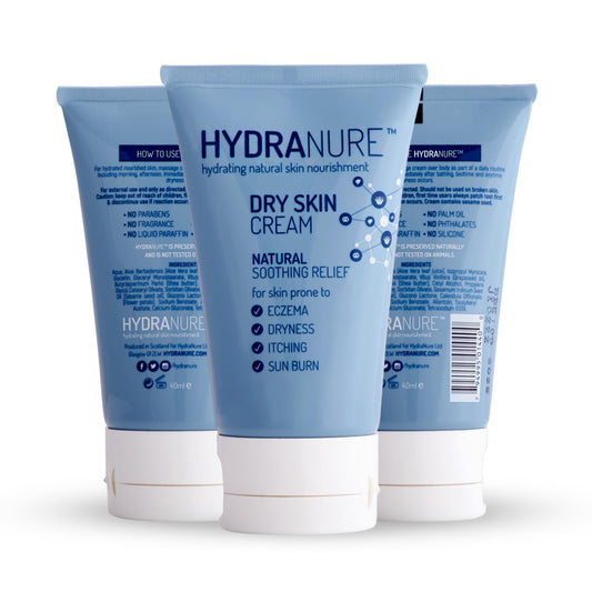 HYDRANURE HydraNure Natural Organic Eczema Cream & Treatment for Babies & Adults-Cools Soothes Repairs & Protects Baby's Skin by Parents for Baby Eczema & Dry Itchy Skin Adult Eczema Psoriasis Sunburn (120ml)