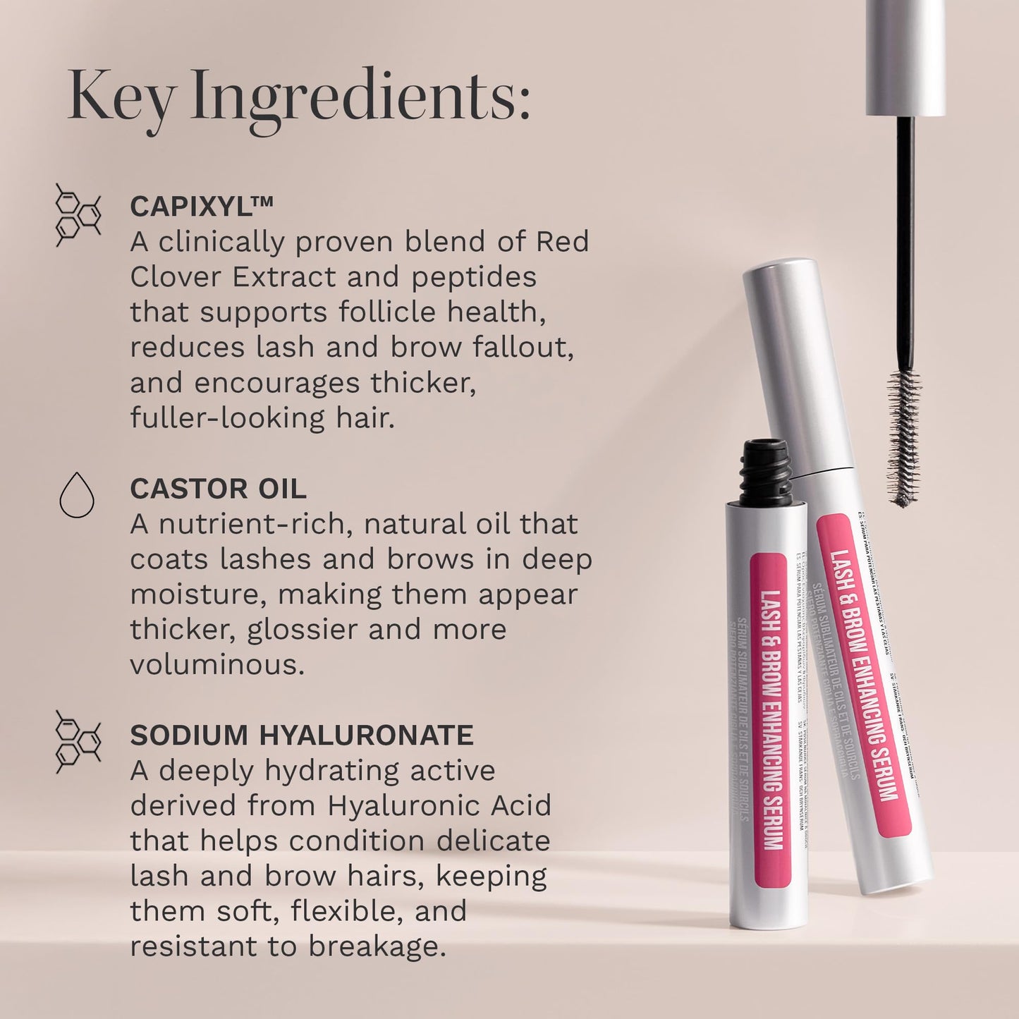 HAIR BURST Eyelash & Brow Growth Serum - Hormone Free, Fuller Lashes 9ml