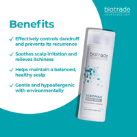 Biotrade sebomax Biotrade Sebomax Control Anti-Dandruff Shampoo with Undecylenic Acid – Anti-Itch Shampoo that Soothes Irritated Scalp and Removes Dandruff & Impurities – 200 ml