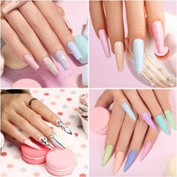 Yueshop 10pcs x 8ml Nail Gel Polish Macaron Candy Pastel Series Set 10 Colors Blue Pink Green Yellow White Soak off UV/LED Gel Nail Polish Long Lasting Gel Varnish Manicure (Pastel Candy)