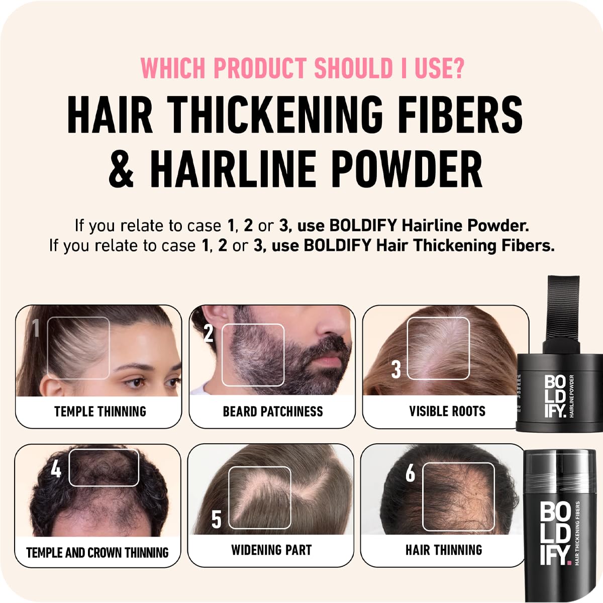 Boldify BOLDIFY Hair Fibres (56g) - Fill In Thinning and Fine Hair for an Instantly Fuller, Thicker Look - 14 Shades for Women and Men - Ash Brown