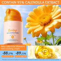 ISBEAUSOLS Baby Calendula Cream - Baby Moisturiser - Baby Cream Anti Cracking - Baby Lotion With 95% Calendula Extract & Vitamin E Soothing Skin - Baby Face Cream Gentle Protection Face&Body 50g