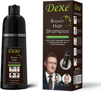 Amzsea Instant hair shampoo, hair dye shampoo for men and women - 100% grey coverage - quick and easy - lasts 30 days 3 in 1 black hair dye (Bottled Brown)