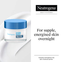 Neutrogena Hydro Boost Night Face Cream (1x 50ml), Night Cream with Hyaluronic Acid, Advanced Hydration for 72 Hours, Suitable for All Skin Types Including Sensitive
