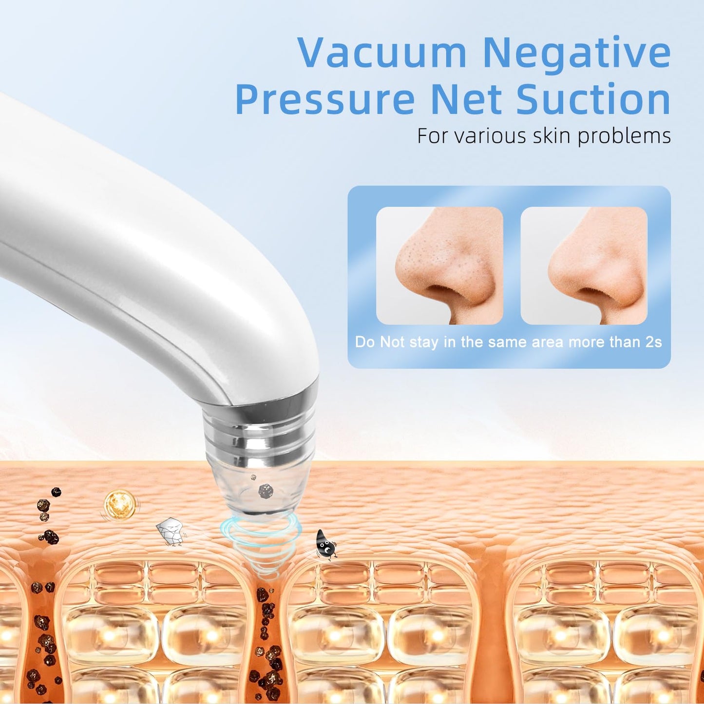 GUPAY Blackhead Remover Vacuum, Pore Vacuum with 1080p HD Camera Visible Facial Pore Cleanser with 4 Suction Heads, 5 Suction Power for Pimple Acne Whitehead Deep Cleansing Remover Tool