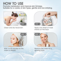 Allony Deep Collagen Anti Wrinkle Mask, Biodance Collagen Mask Overnight, Deep Collagen Overnight Mask, Deep Hydration, Firming and Repairing(4pcs)