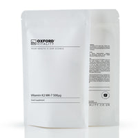 Ov OXFORD VITALITY Vitamin K2 MK-7 | High Strength 500µg Tablets for Blood and Bone Health | Oxford Vitality