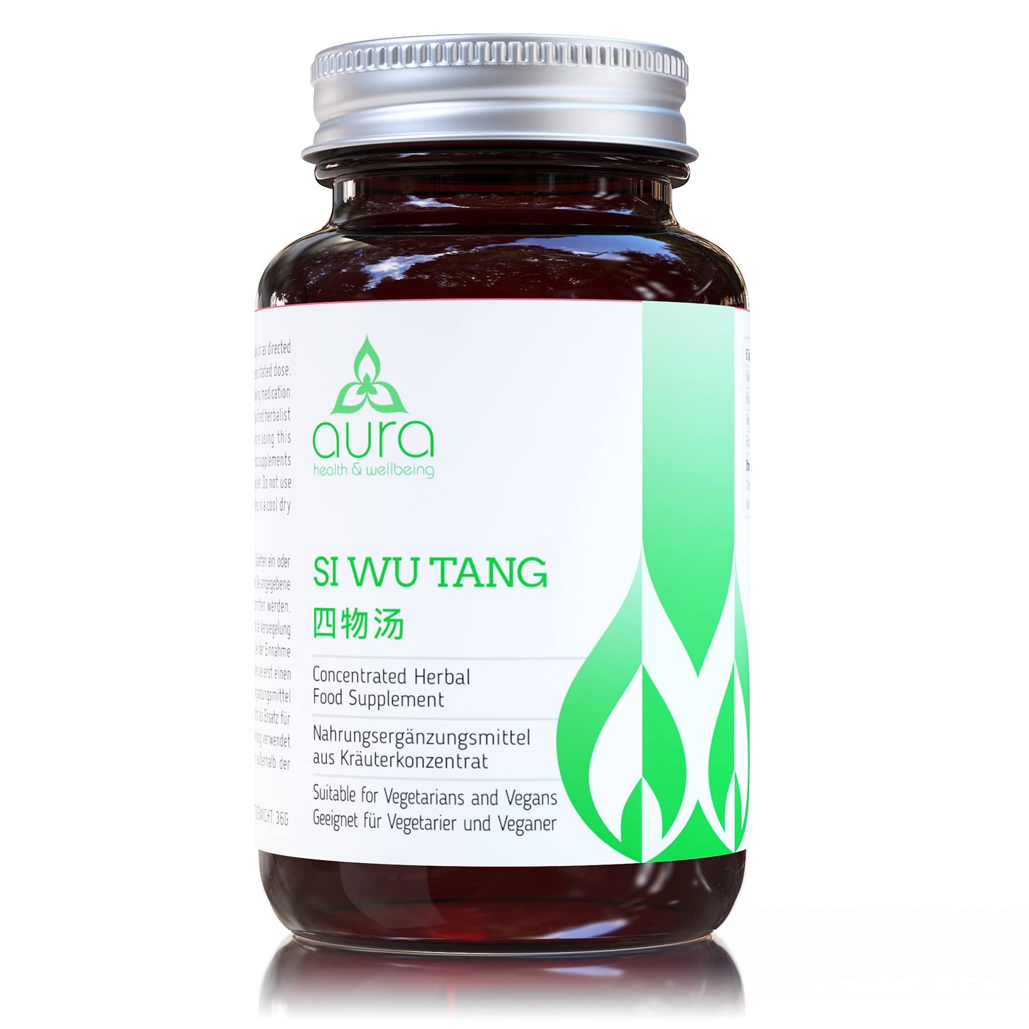 aura Si Wu Tang 四物汤 (White Peony & Foxglove Root), 5:1 Concentration Ratio, 4-9x More Concentrated Than Other Brands, Vegan Friendly, Gluten-Free, Non-GMO, Authentic Natural Herbs, 60 Tablets