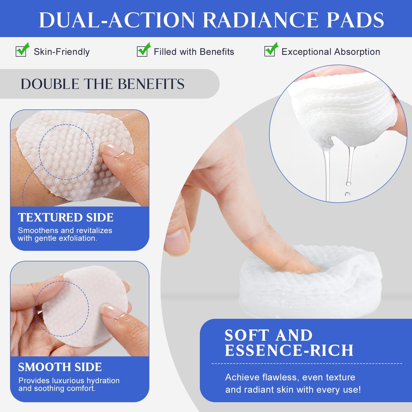 Generic Glycolic Acid Facial Pads 60 Count - 10% Glycolic Acid+2% Salicylic Acid for Gentle Exfoliation, Refined Pores. Allantoin + Vitamins C & E for Deep Nourishment, Radiant Skin Renewal.