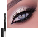 LYNTYAOU White Shimmer Eyeshadow Stick, Pearl White Glitter Eye Shadow Pencil Cream Eyeshadows Pen, Pearlescent Highlight Brightener, High Pigmented Smooth for Eye Makeup