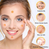 AUSLKA Pimple Patches Hydrocolloid Patches, Orange Shape Pimple Patches for Face, Zit Patches Contain Vitamin C, Cute Blemish Patches for Women, 120 Patches Cover Spot in Skin