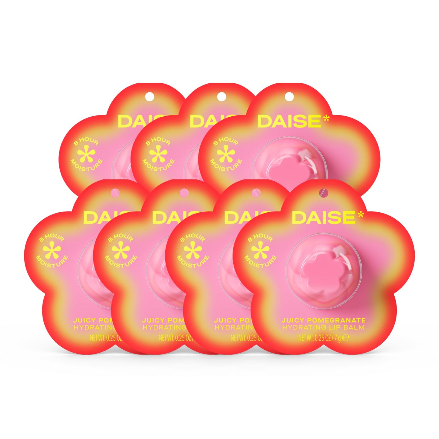 DAISE Hydrating Lip Balm in Juicy Pomegranate, With Vitamin E and Shea Butter, 0.25 oz/7 g, 7×7 g (Juicy Pomegranate)