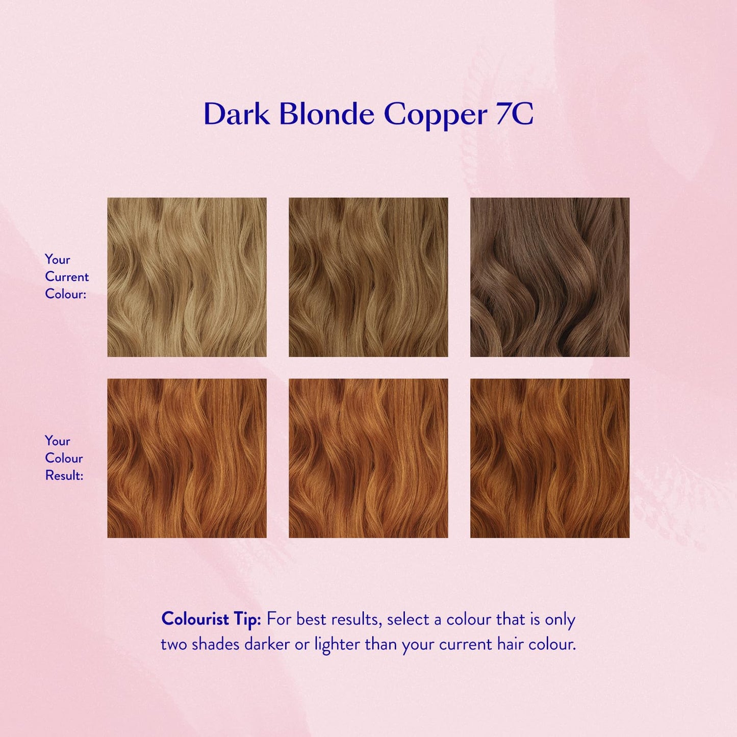 eSalon Permanent Hair Colour Set in Dark Blonde Copper 7C