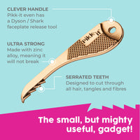 Pikk-it Pikk-It® Hair Removal Tool For Vacuum's and Hairbrushes – Easy Hairbrush Cleaning Tool – Sharp Teeth – Great Gadget to Remove Problem Pet Hair, Including Cat and Dog Shedding