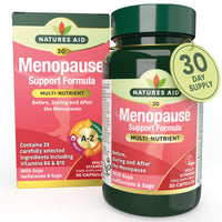 Natures Aid Menopause Support Formula, Multivitamin with SOYA Isoflavones & Sage, 30 Capsules