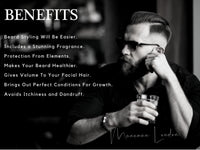 Maneman London Vanilla Beard Balm For Men - Natural Beard Thickener & Beard Softener For Men - Beard Conditioner for Men Enriched with Shea Butter & Argan Oil - 60g (Vanilla)