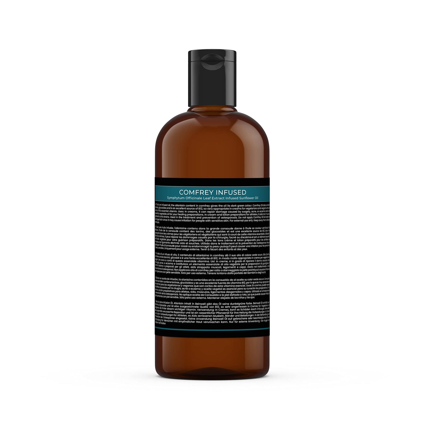 Mystic Moments | Comfrey Infused Herbal Oil | Symphytum Officinale | Skin Cell Regeneration & Injury Support | Natural Herbal Remedy for Eczema, Scars & Muscle Strains | 500ml