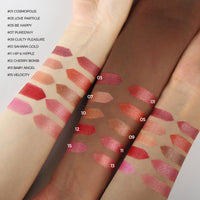 Anglicolor Metallic Glitter Lipstick,Pink Lipstick Highly Pigmented,Glitter Lipstick Moisturising,Velvety Smooth Application,Creamy Sculpted Design(#15 VELOCITY)