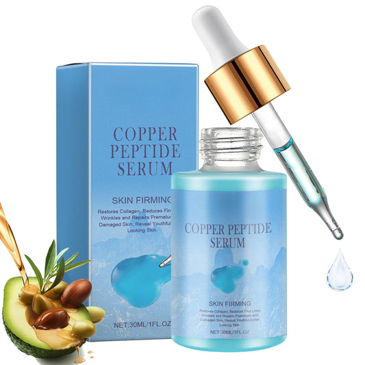 Trendyfave Copper Peptide Serum for Face, Anti Aging Face Serum with Copper Peptides & Shea Butter, Reduces Wrinkles & Fine Lines, Promotes Radiant Skin, Hydrating & Repairing Formula for All Skin Types, 30ml