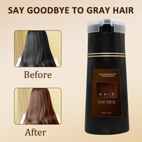 LINXINS Nova Hair Dye Shampoo, NovaHair Instant Dye Shampoo for Men & Women, Natural Hair Color Shampoo for Hair Dyeing Nourishing Hair Growth - Dark Brown