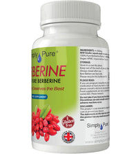 Simply Pure 100% Natural Berberine Capsules x 90, 500mg, Gluten Free, GM Free, Vegan