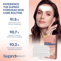 SupreH Forehead Wrinkle Patches Smoothing Overnight: Anti Wrinkle Patches for Face and Forehead Fine Lines & Frown Lines - with Peptide Collagen Hyaluronic Acid 10