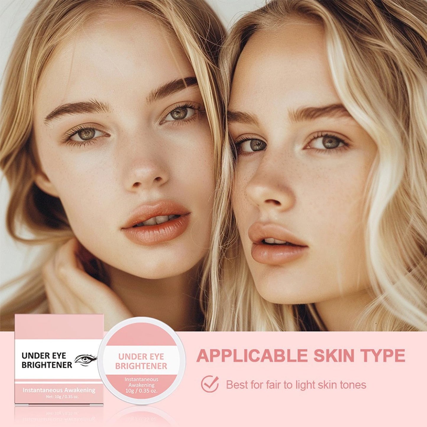 NLFOX Under Eye Brightener Concealer - Colour Corrector for Dark Circles, Spots & Blemishes - Instant Anti Age Eraser Eye Concealer & Primer, Smooth, Instant Results