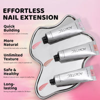 Aokitec HEMA Free Nude Pink Poly Nail Gel - 60g Poly Gel for Natural-Looking Nail Extension & Strengthen 3D Molding French Manicure Builder Overlays Gel Nail Art Home DIY Salon Use