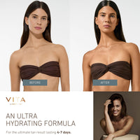 VITA LIBERATA Tinted Tan Lotion Dark 200ml & Mitt Bundle, Hydrating Tanning Lotion, Sun-Kissed Tan, Designed for Face & Body Use, Tinted, Lasting Tan, Streak Free Blend