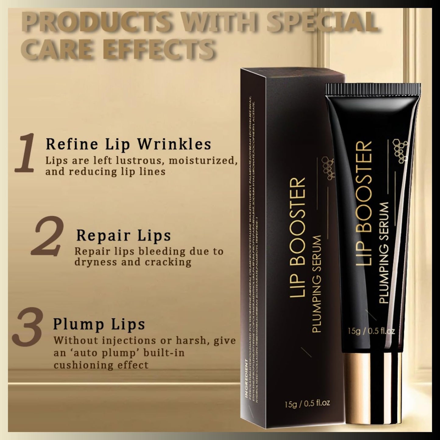 Plumpify Plumping Serum Oil,Lip Plumper Boosting Serum,Reduces Lip Lines lip balm,Nourishing and Plumping Formula PlumpingLip Oil,Hydrating Clear Lip Gloss Set Enhancing & Repairing Plump Effect