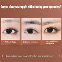 FresFresi 2in1 Eyebrow Powder Kit with Palette, Pencil, Pomade & Tint - Medium Brown & Dark Brown Shades for Dye, Touch Ups & Contouring of Brows, Hairline & Face