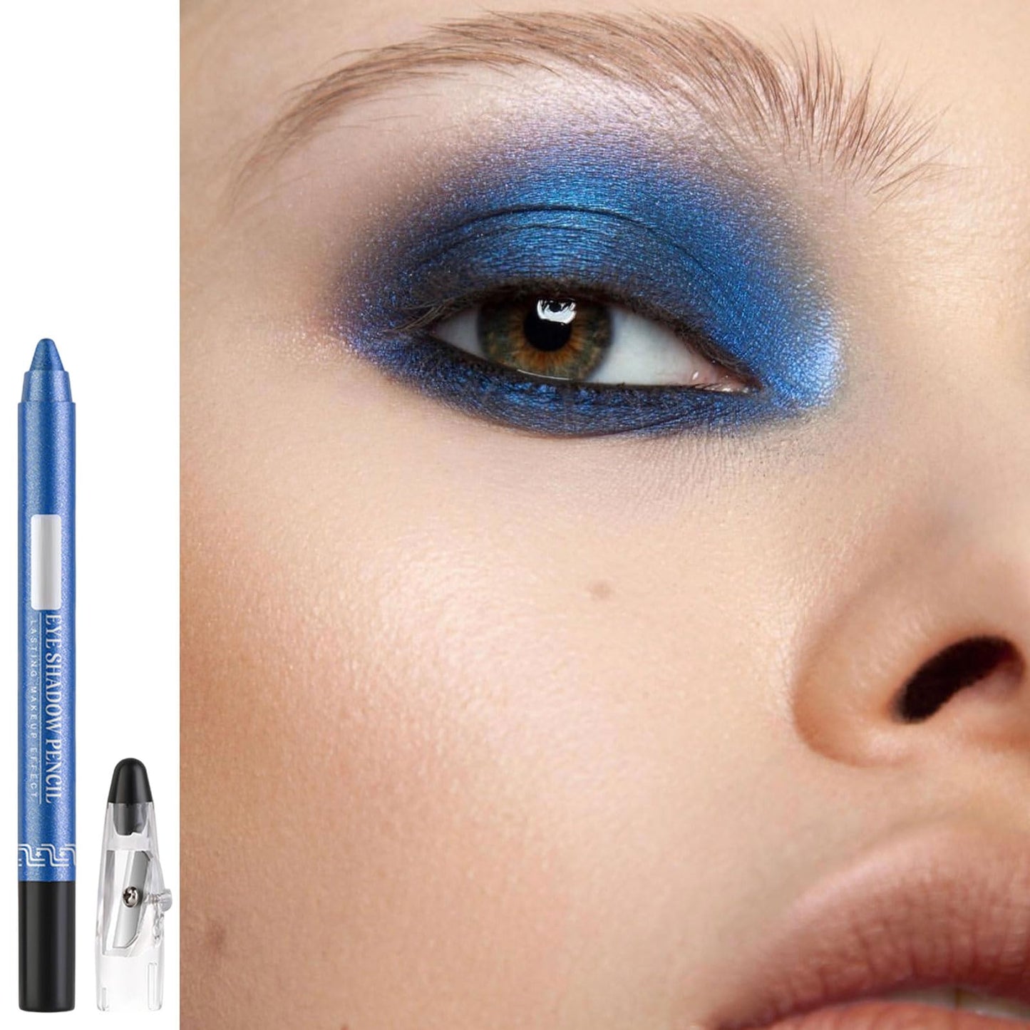 Dark Blue Eyeshadow Stick, Metallic Color Crayon Creamy Eye Shadow, Soft Glitter Eyeshadows, Starry Blue Eye Shadow Pen Pencil, WaterProof Eyeliner Eye Makeup Gifts