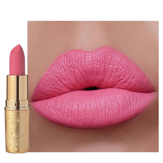 LYNTYAOU Nude Pink Matte Lipstick, Bright Pink Lip Stick for Women, Hot Color Smooth Full-Coverage Moisturizing Lipsticks, Waterproof Non-sticky Lips Tinted, Long Lasting Lip Balm Gift for Girls & Lady