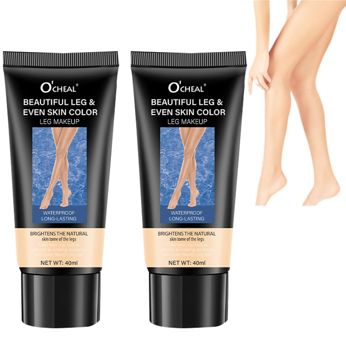 Domality Leg Makeup Waterproof No Transfer, Leg Vein Cover Up, Long Lasting Body Scar Tattoo Cover Up, Full Coverage, Light, Easy Application (#1 Natural Color)