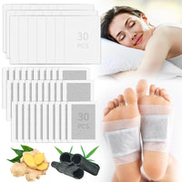 Bowasin Detox Foot Patches 30 Pcs Detox Foot Pads,Foot Detox Pads to Remove Toxins Deep Cleansing,100% Natural,for Stress Relief,Sleep Aid, Enhance Blood Circulation
