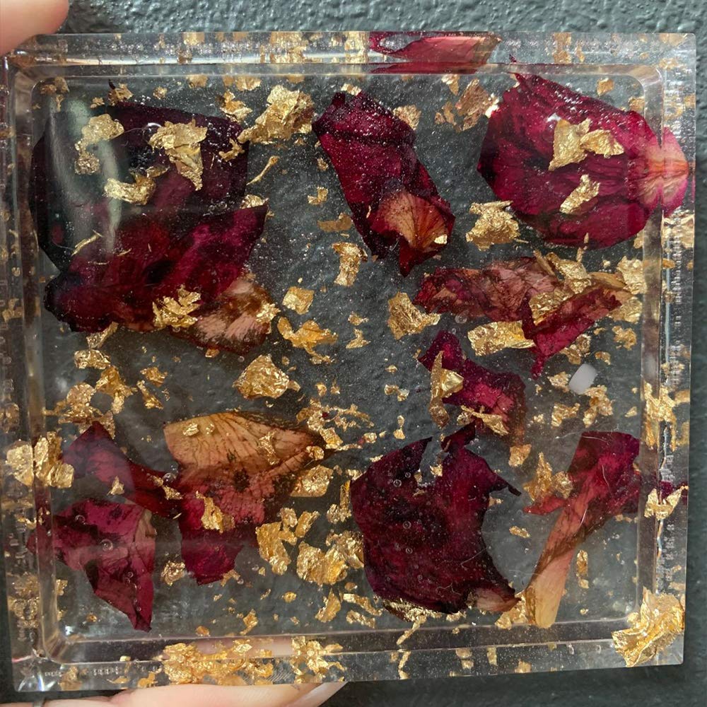 KINNO Gold Leaf Flakes, Gold Foil 3 Sets Gold Leaf for Nails, Art and Craft, Furniture, Gilding, Painting, Resin Jewelry(1g Copper Leaf Sheets + 1g Silver Leaf Sheets + 1g Rose Gold Sheets)