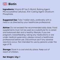 WeightWorld Biotin Tablets - 365 Vegan Tablets - 1 Year Supply - 1 Tablet per Day - 12000mcg Biotin Supplements - Travel-Friendly, Non-GMO & Magnesium Stearate-Free Vitamin B7 Supplement