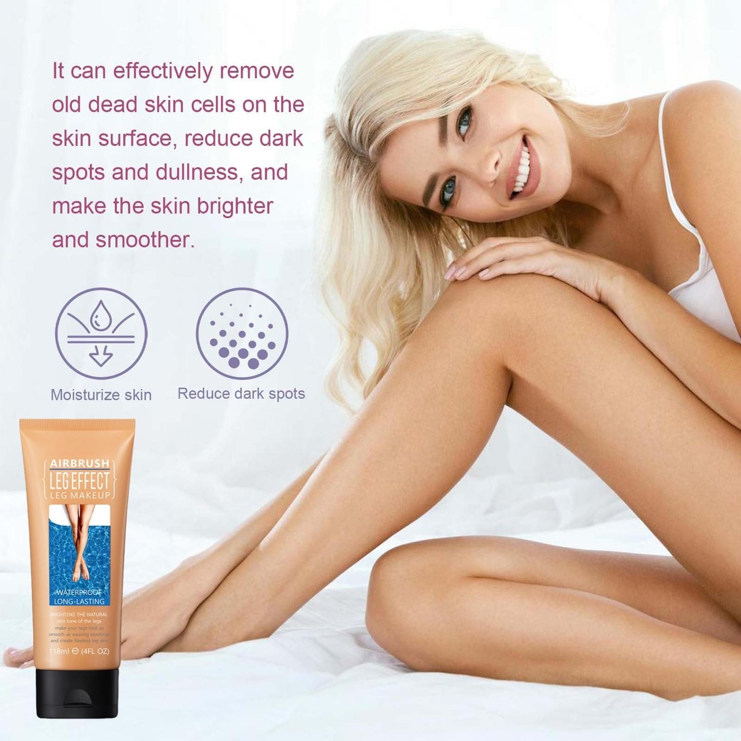 AINxtolm Leg Makeup Waterproof No Transfer,Leg Makeup,Leg Vein Cover up Makeup,Colour Corrector Concealer,Leg Makeup Lotion,Leg and Body Scar Cover up Makeup,Long Lasting Makeup Concealer,Scar Concealer,02#