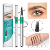 Oruagmel Eyebrow Pencil, Microblading Eyebrow Pen with 4 Fork Tip, Waterproof Eye Brow Pencil For Makeup, Precise Brush Create Natural Hair-Like Brows, Last All Day, Shaping, Defined (Dark Brown)