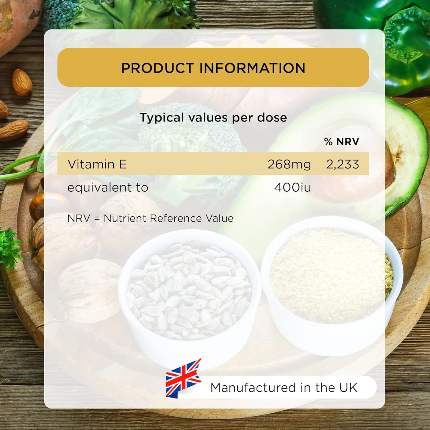 VitMan Nutrition Vitamin E 400iu Softgels - Natural Antioxidant Source - Anti Ageing Vitamin E Supplement, D-Alpha Tocopherol, High Potency and Absorption - 365 Softgels